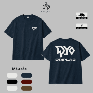 Áo Thun DRIPLAB Xanh Than – Form Unisex, Cotton Mềm Mát