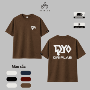 • Áo Thun DRIPLAB Màu Nâu – Form Đẹp, Dễ Phối Outfit