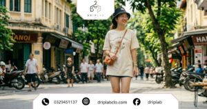Phối áo thun form rộng nữ theo phong cách giấu quần cùng sneaker chunky và phụ kiện trendy cá tính
