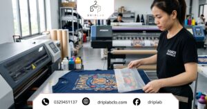 In DTF trên phôi áo cotton combed chất lượng cao