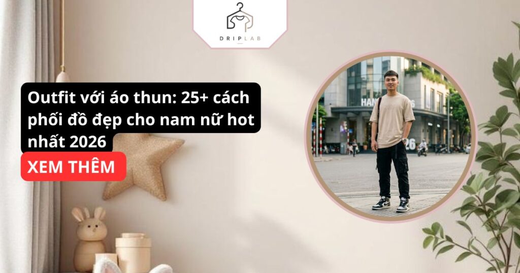 Outfit với áo thun: 25+ cách phối đồ đẹp cho nam nữ hot nhất 2026