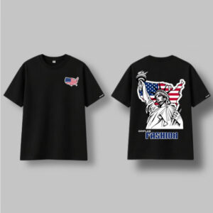 Áo Thun Cờ Mỹ Màu Trắng Form Oversize Unisex DRIPLAB